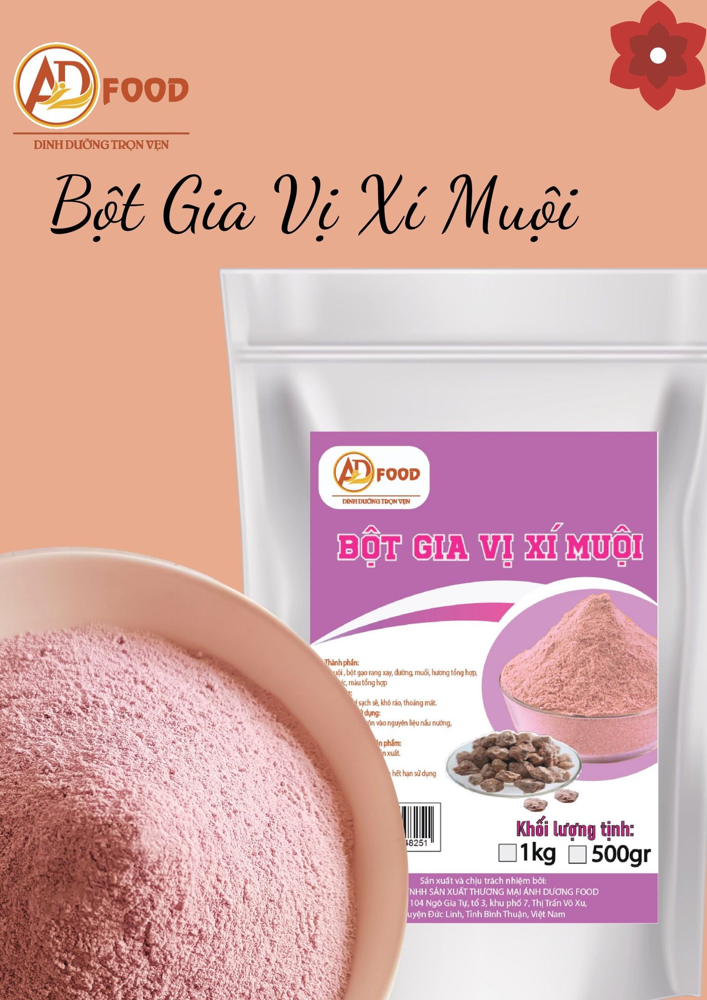 Bột gia vị xí muội - bột xí muội ô mai 1kg